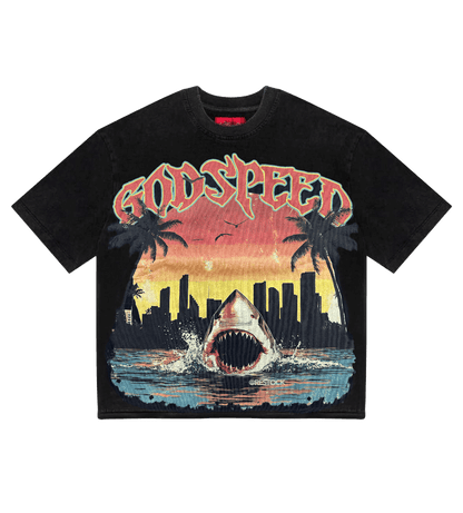 Godspeed Miami Shark T-shirt