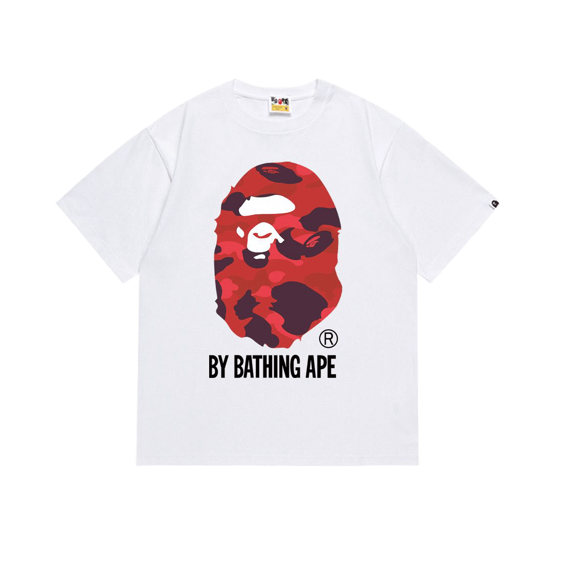 BAPE Color Camo By Bathing Ape Tee in "white/red"
