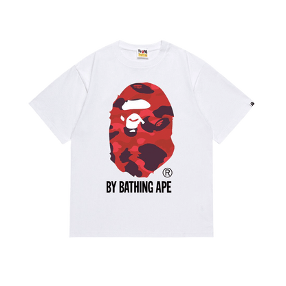BAPE Color Camo By Bathing Ape Tee in "white/red"