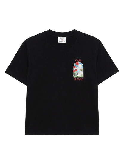 Casablanca LA Days t-shirt framed by roses and an archway