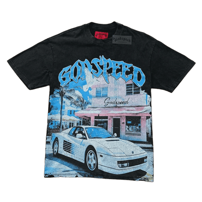 Godspeed Men's Blue Art Basel Rarri T-Shirt