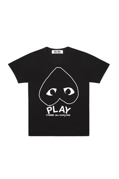 Comme Des Garcons T-Shirt Upside Down Heart Play Black