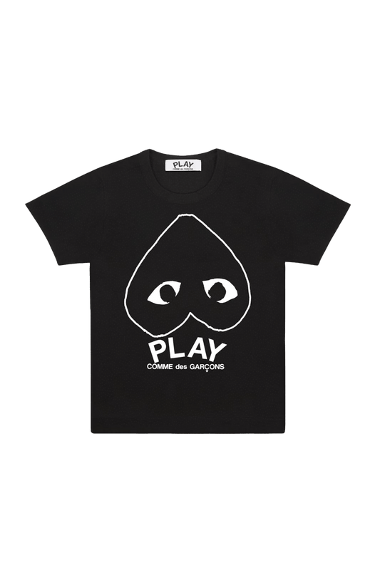 Comme Des Garcons T-Shirt Upside Down Heart Play Black