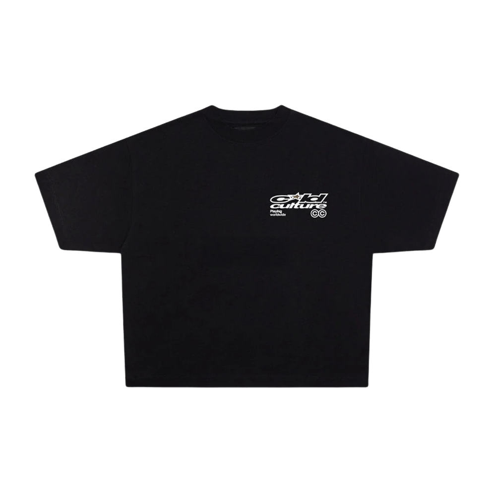 black Cold Culture Playing Worldwide T-shirt