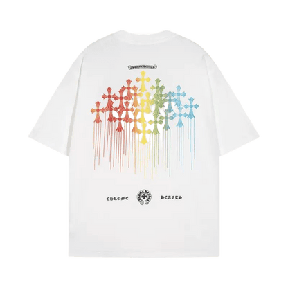 Chrome Hearts Multi Color Cross Cemetery T-Shirt