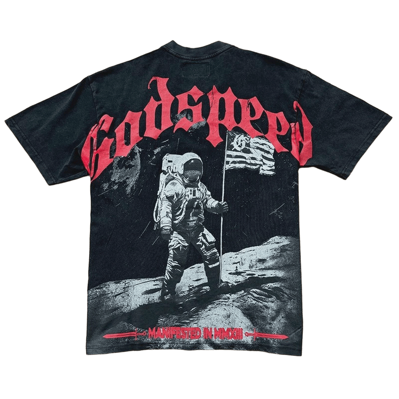 Godspeed Apollo astronaut on the moon T-Shirt