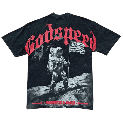 Godspeed Apollo astronaut on the moon T-Shirt
