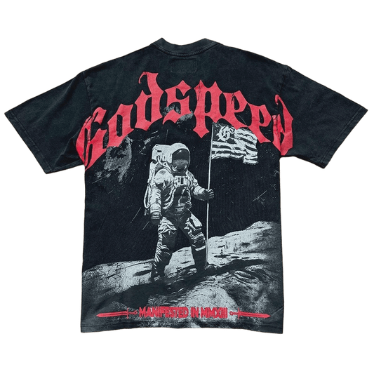 Godspeed Apollo astronaut on the moon T-Shirt