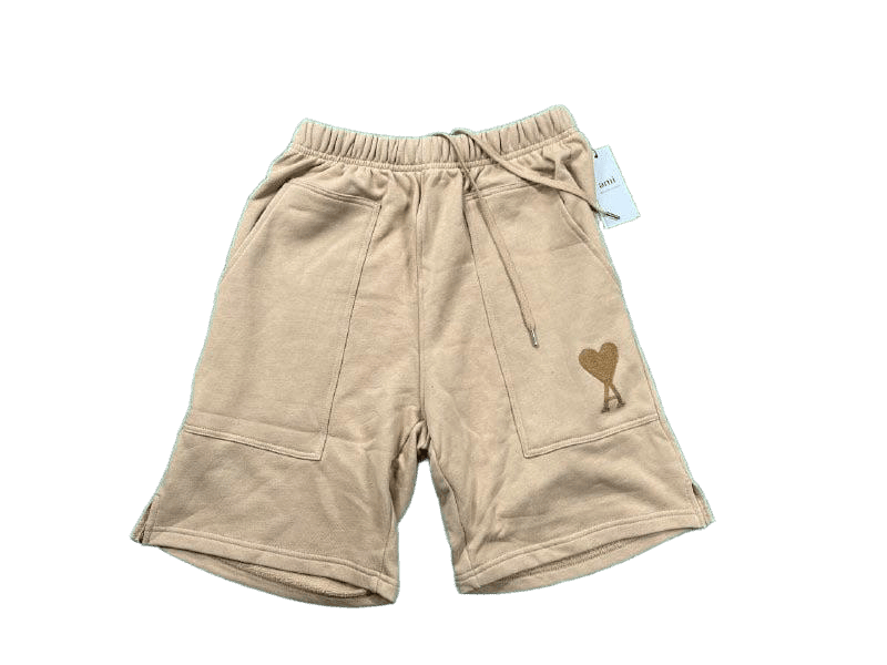 AMI Paris logo-embroidered mélange shorts