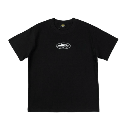 Corteiz T-shirt featuring a metallic graphic print